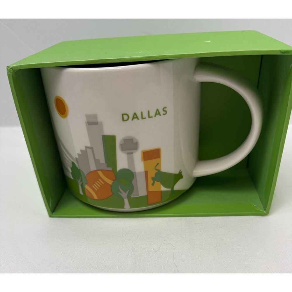 Starbucks Dallas You Are Here YAH 14oz Coffee Tea Mug New Box 2013 Retired